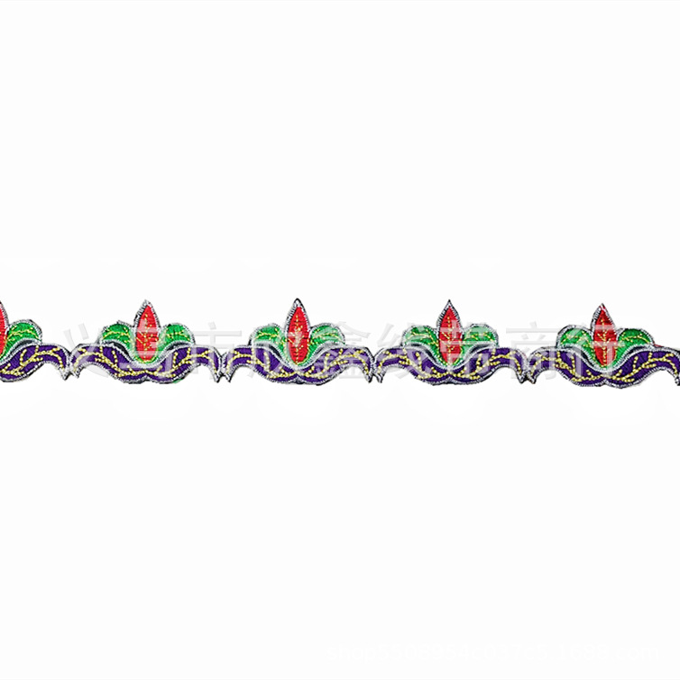 Manufacturers Direct Sales Of Ethnic Retro Ethnic Style Lace Embroidery Lace Minority Clothing Accessories Wholesale Specification drawing