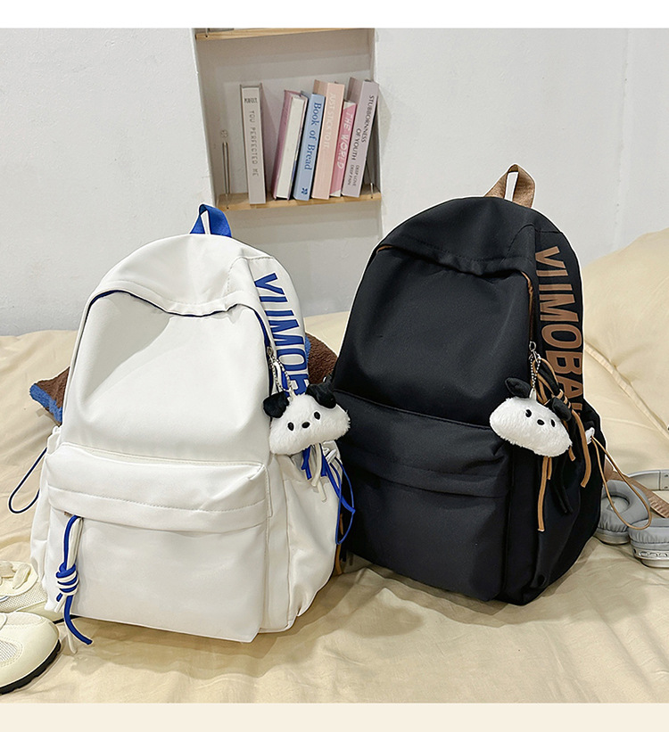 Versatile large-capacity schoolbag for girls, junior high school students, girls, simple Japanese-style high school and college students, backpack with design sense pic 7