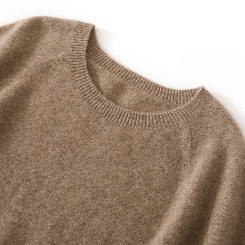 A first-line ready-to-wear round-neck wool sweater for women's autumn and winter, a solid color pullover, long-sleeved, loose and versatile knitted sweater as the base Specification image