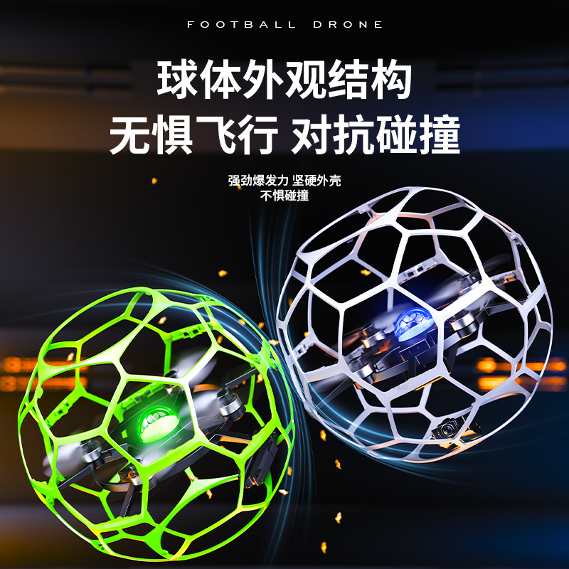 Brushless football drone competition training four-axis drone football ball-shaped remote-controlled aircraft with screen details Picture