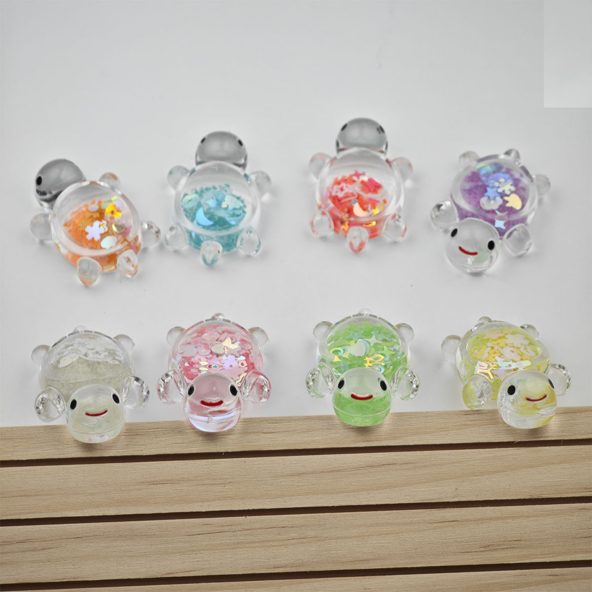 Acrylic crystal translucent night bright piece big turtle decoration car decoration storage box landscape table decoration decoration accessories full figure