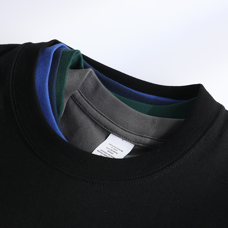 230G Heavy Round Neck Pure Cotton Short Sleeve T-Shirt Loose Solid Color White T Men And Women's Coat Base Pure T Wholesale Blank Version Application Scenario