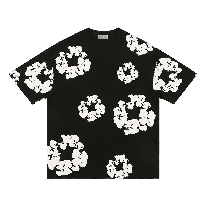 FG Men's Wear - Spring/Summer 2024 new Collection: kanye's signature high-street hip-hop short-sleeved T-shirt set with full foam printing Item Picture