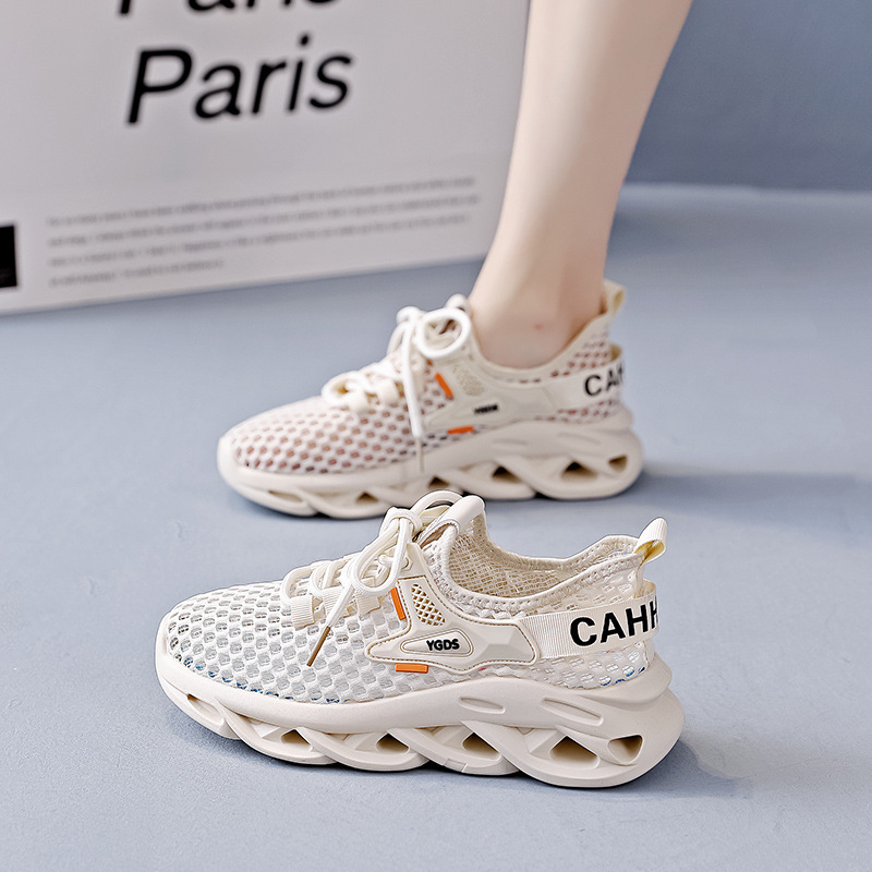 飞织鞋女春夏防滑运动鞋女休闲软底网面显瘦鞋妈妈健步单鞋DY901