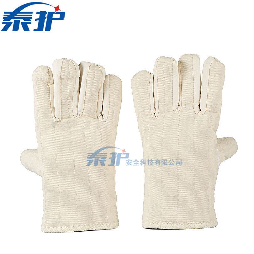 Thickened cotton gloves, high-temperature resistant and heat-insulating labor protection canvas gloves, low-temperature resistant microwave and oven gloves, cotton five-finger gloves Item Picture