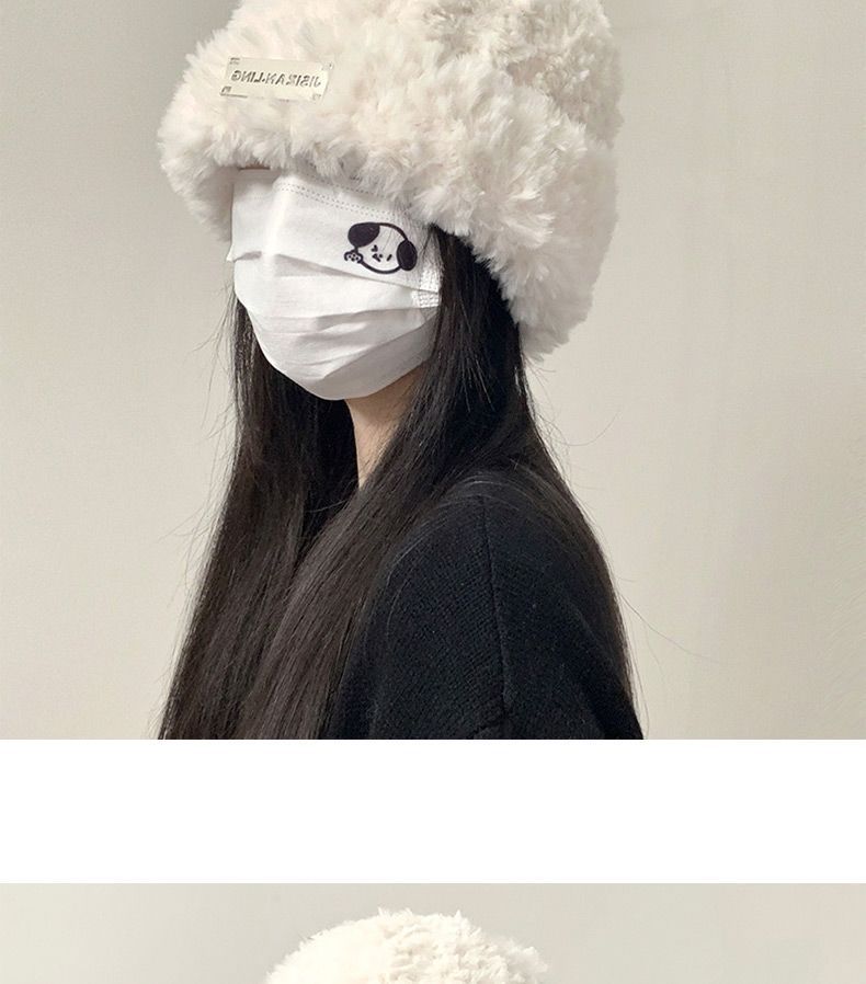 毛线帽女款秋冬季套头包头冷帽毛绒冷帽大头围显脸小保暖针织帽子详情14