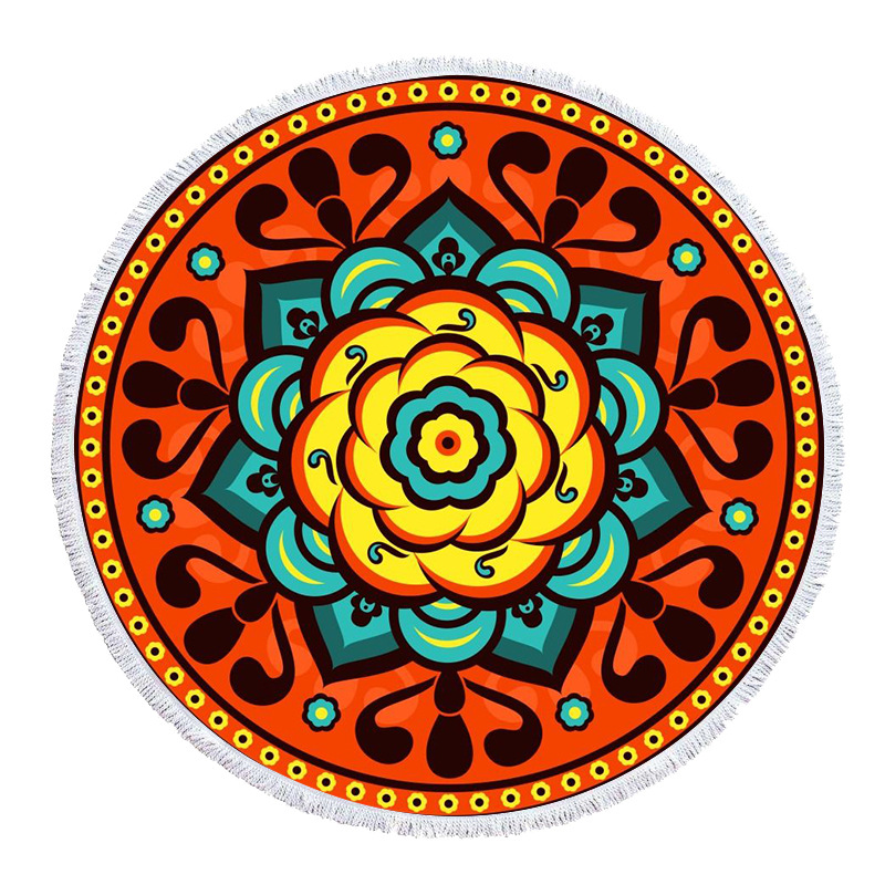 Cross-border microfiber printed beach towels, custom-made printed swimming sweat-wiping beach seat covers, bath towels Item Picture