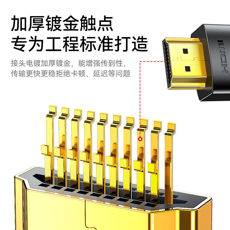 HDMI cable 2.0 version computer TV 4K high-definition cable 3D video cable set-top box projector monitor connection cable Specification image