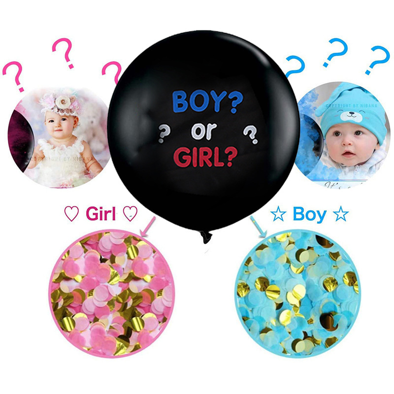 No. 80 print gender reveal Balloon set boy or girl Baby Boy/girl Amazon card set arrangement Application Scenario