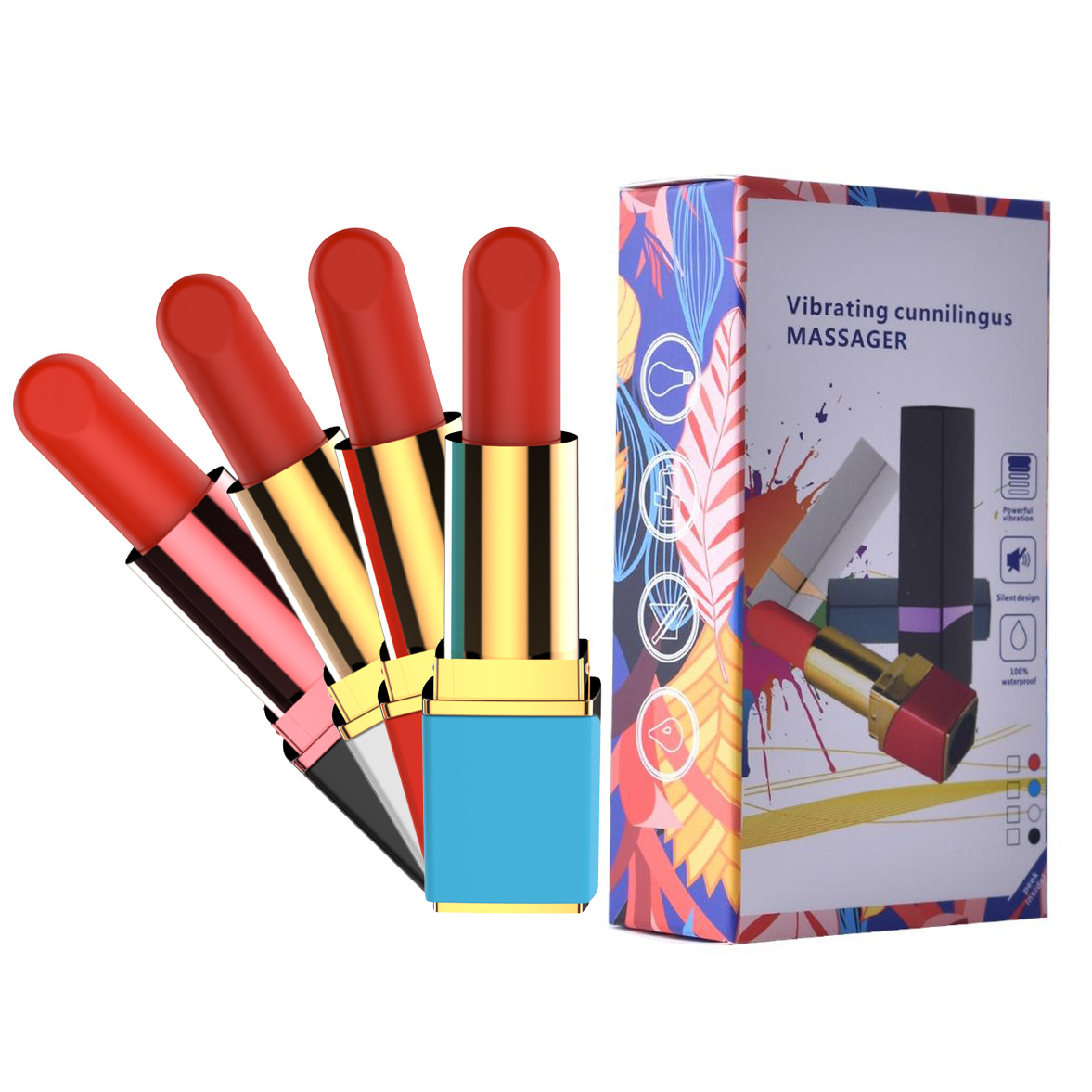 Magnetic charging lipstick, egg jumping female masturbation device, stimulating vibration stick, mini fun egg jumping adult products Specification drawing
