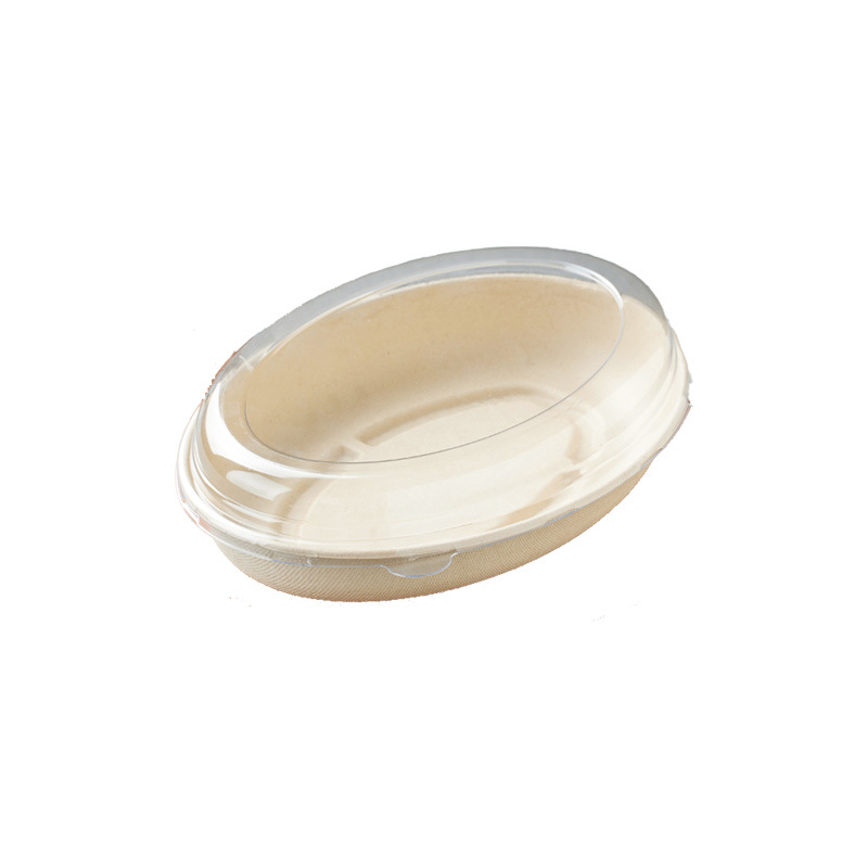 Light food fat loss packaging box, disposable oval box with lid, salad box, fitness light meal box, biodegradable fruit box Item Picture