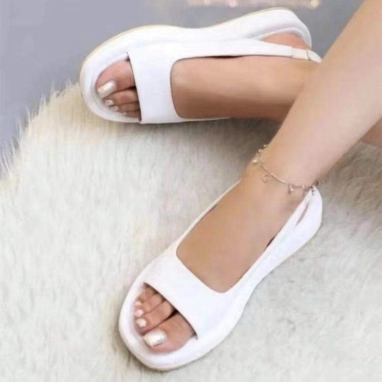 2023 Summer New Solid Color Women's Sandals Europe And The United States 35-43 Foreign Trade Women's Sandals Platform Sandals details Picture