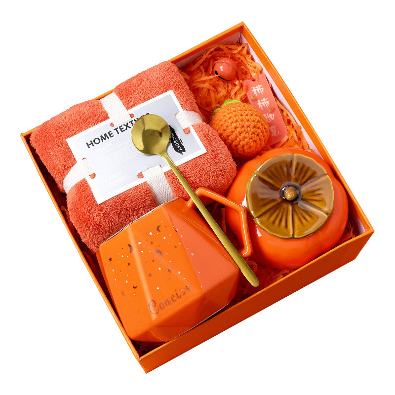 礼品/文创/打火机/拉菲草/保温杯套装白底实物图