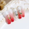 Wholesale of the 2022 new high-color-retention, light luxury tulip flower nail accessory diamond Specification image