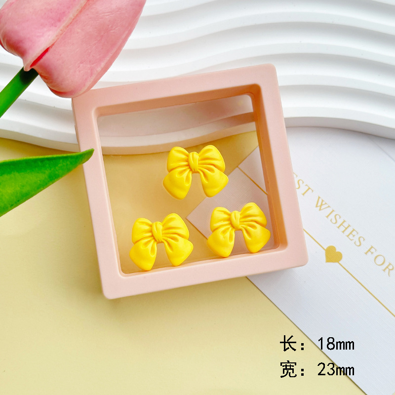 Cartoon simulation bow tie diy resin accessories, phone cases, cream glue DIY hair clips, wholesale of handcrafted materials pic 25