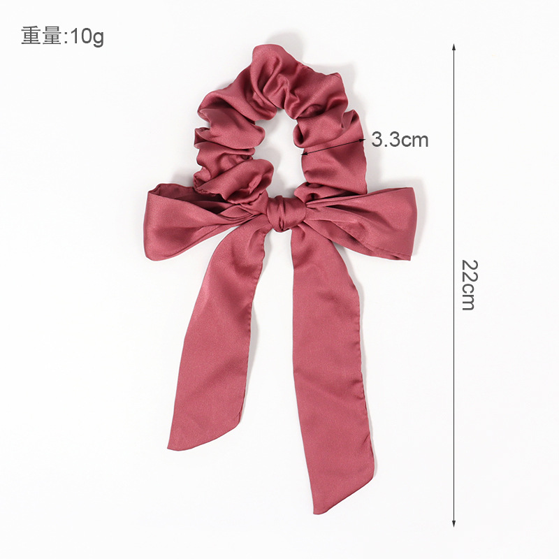 Wholesale of 2024 new style fashionable independent packaging women's faux silk headband bow tie milk geometric Korean-style hair tie Application Scenario