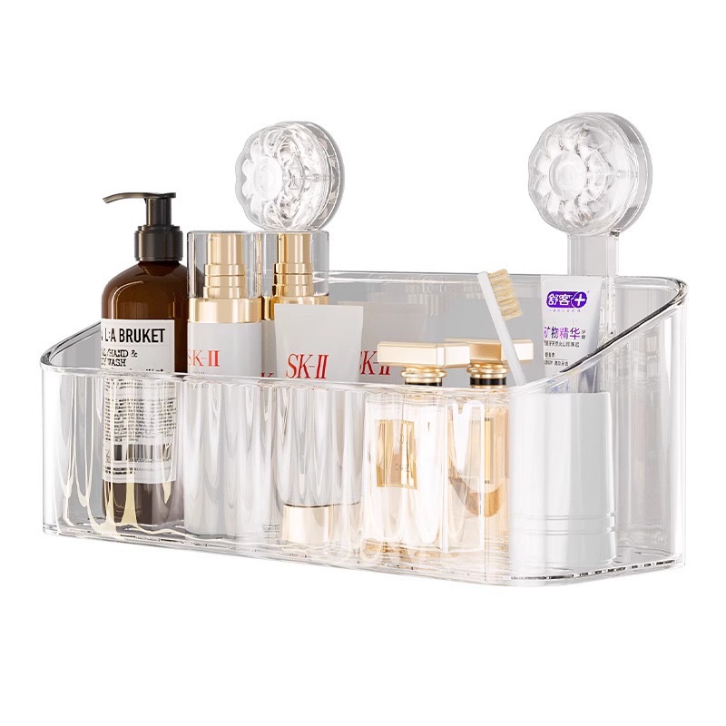 Suction cup storage rack Hand washing toilet toilet bathroom shower gel Perforation-free comb wall hanging storage box Item Picture