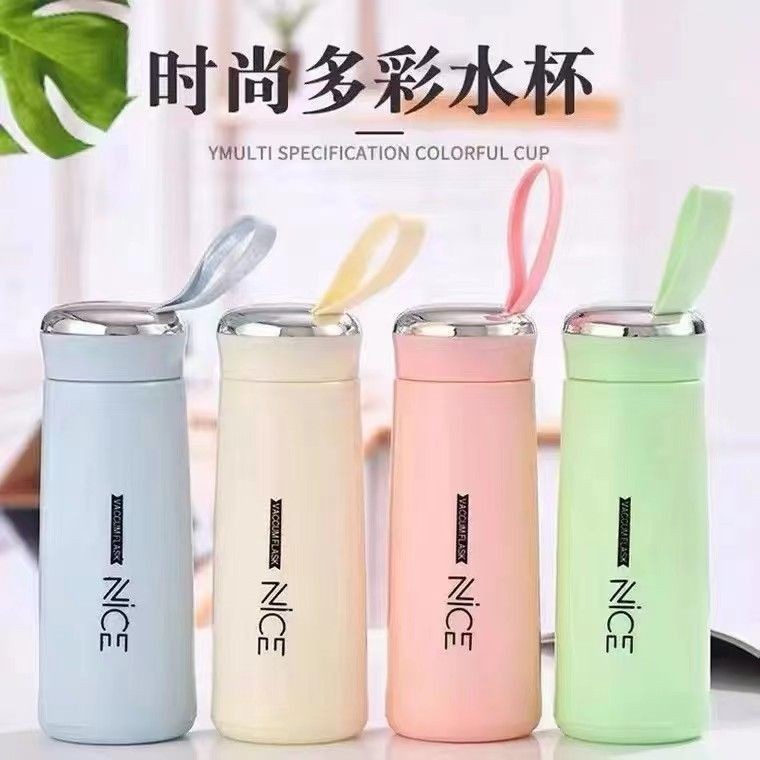 奈斯杯外塑内玻璃水杯广告印制推广礼品杯子双层玻璃杯