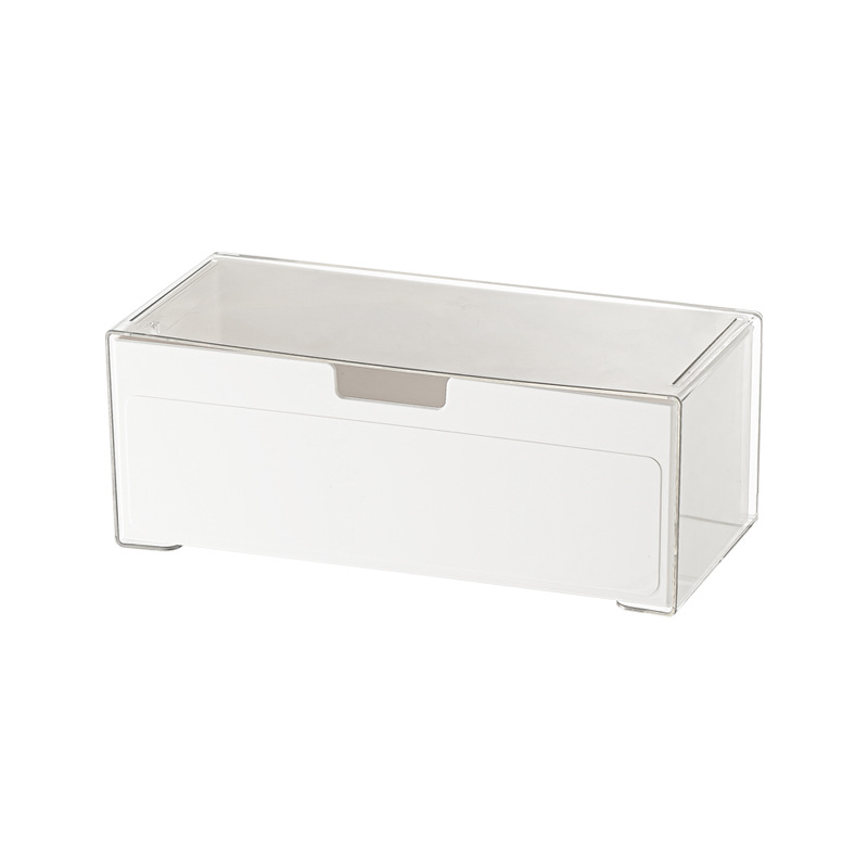 Desktop cosmetics storage box, high-end feel, dust-proof under the table, light luxury, stacked mirror cabinet, drawer organization box, home essentials Item Picture