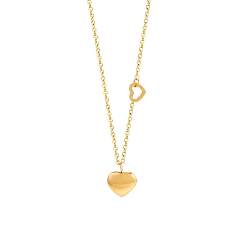 South Korea Love Necklace Female Collarbone Chain Light Luxury Simple Ins All Retro Accessories Female Niche Design Sense Necklace Item Picture