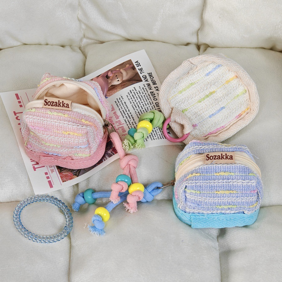 迷你小香风便携式苹果无线蓝牙耳机钥匙保护包收纳软布壳包收纳包