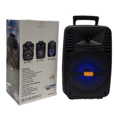 2023 New model Bluetooth Speaker DG-120 5.8-inch portable outdoor square dance speaker with light and high-power outlet