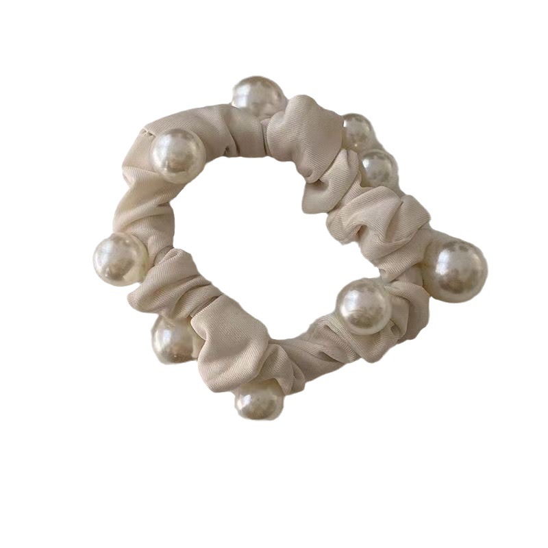 简约优雅珍珠白底实物图