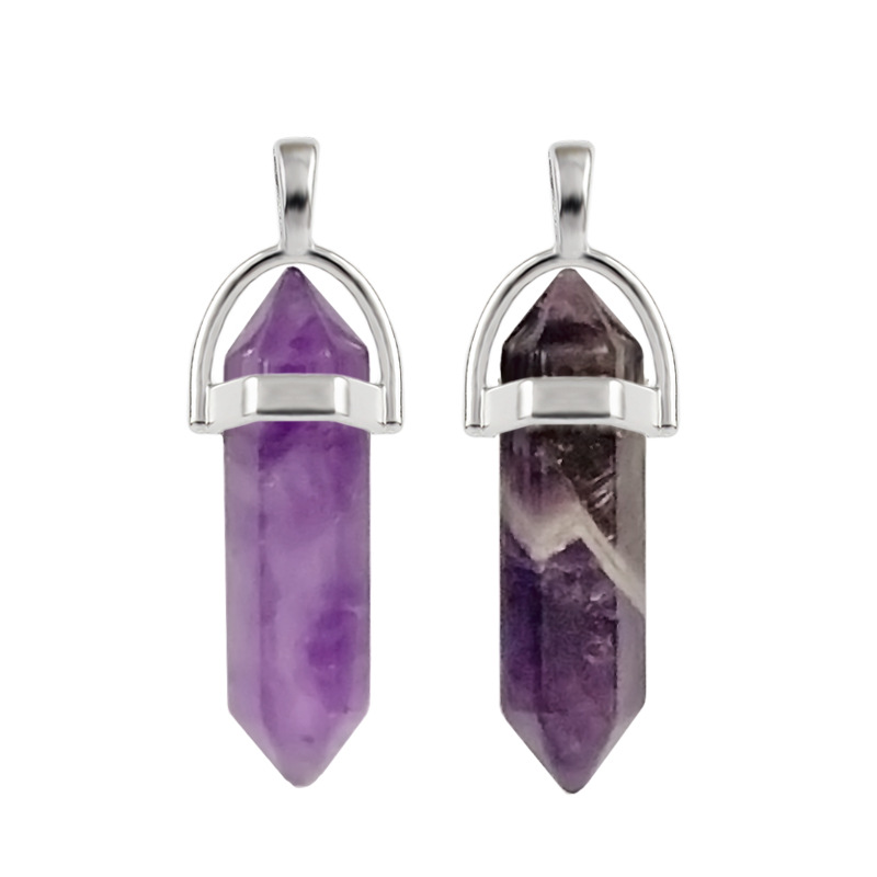 Europe and the United States selling crystal agate natural stone hexagon pendant jade necklace bullet pendant accessories Application Scenario