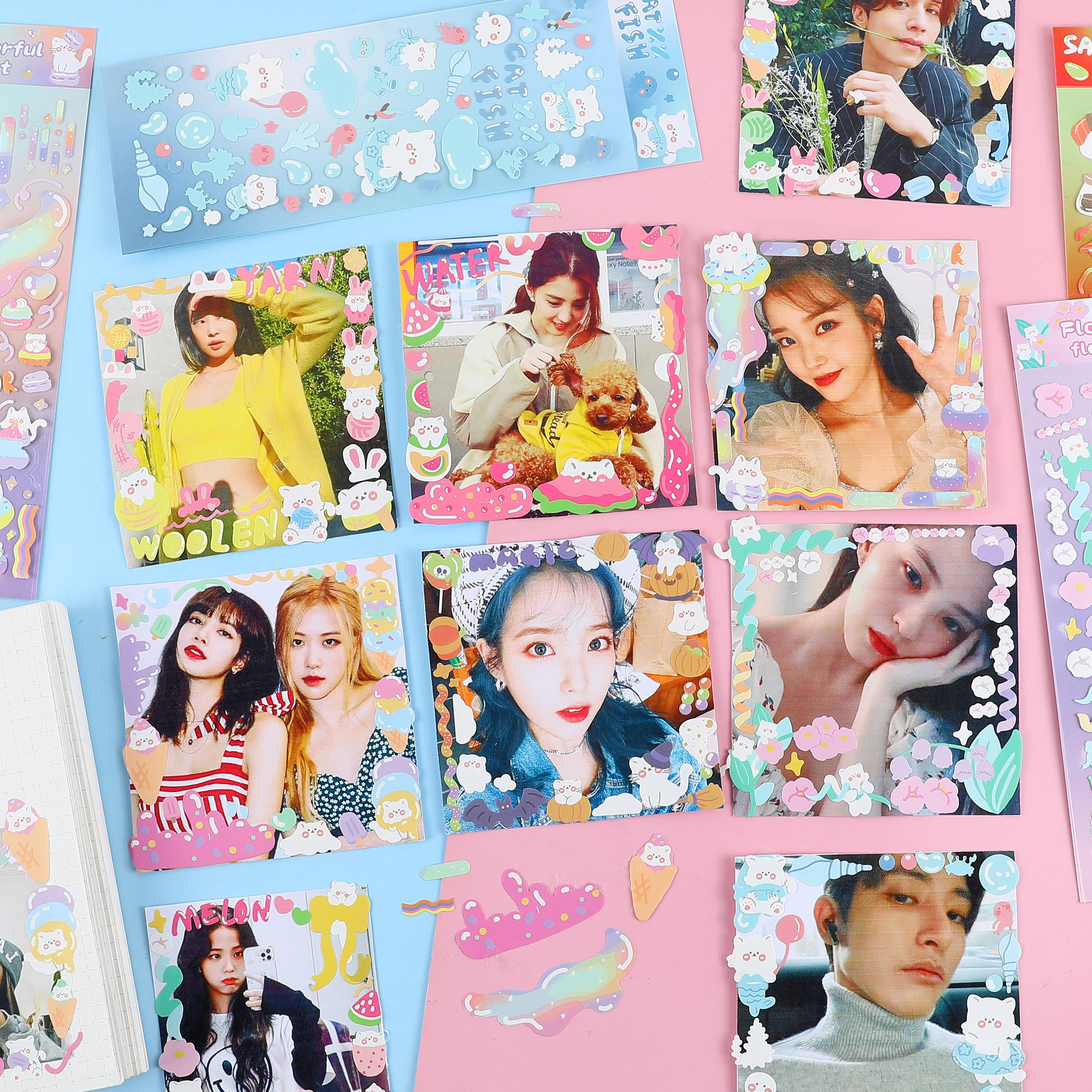 Yuezhen Candy Cuteness Series of planner stickers, creative and cute Guka diy materials, pvc waterproof small stickers wholesale details Picture