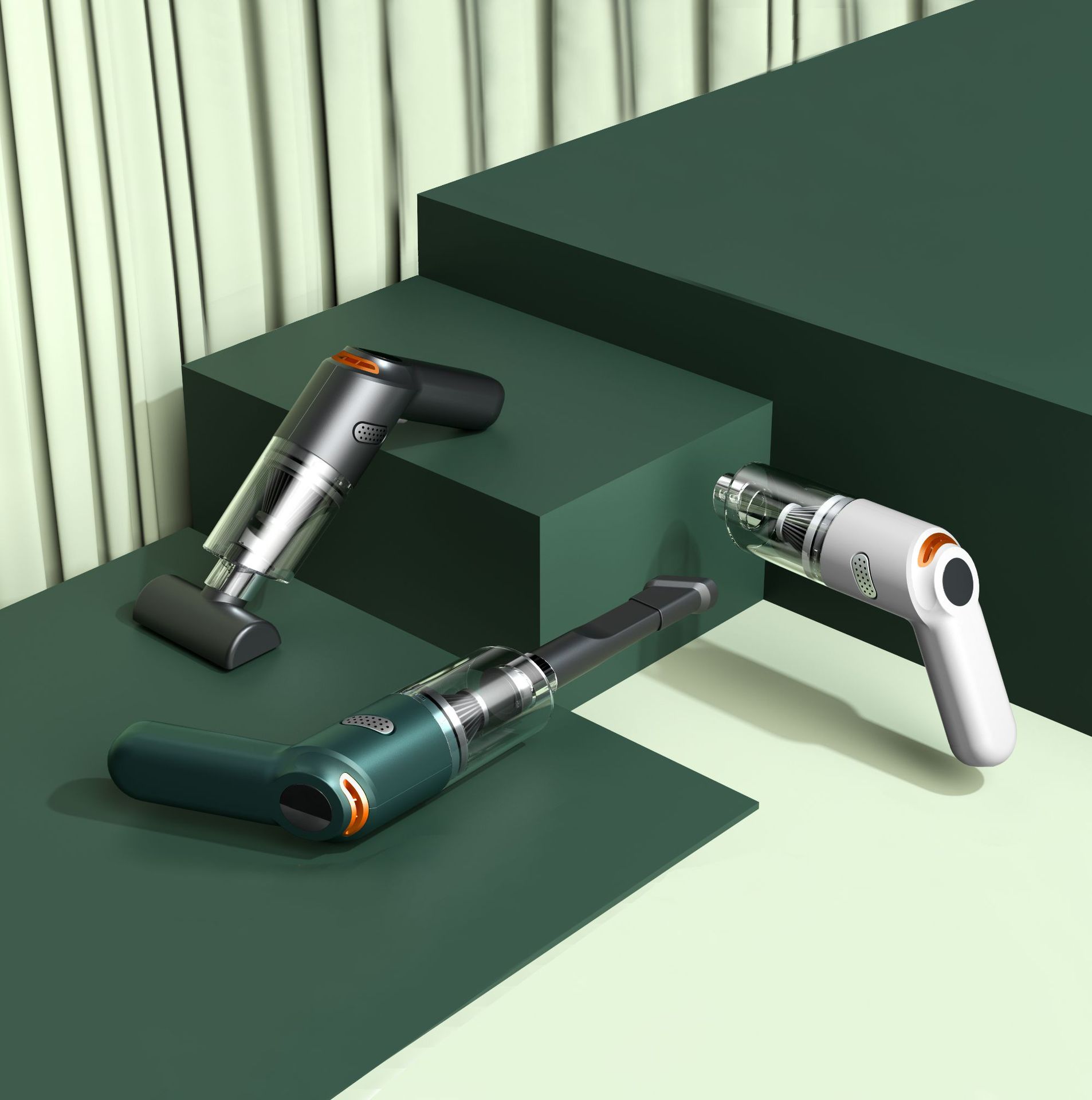 Car Vacuum Cleaner Car Wireless Charging Car Household Handheld Mini High Power Suction In Small Car Application Scenario