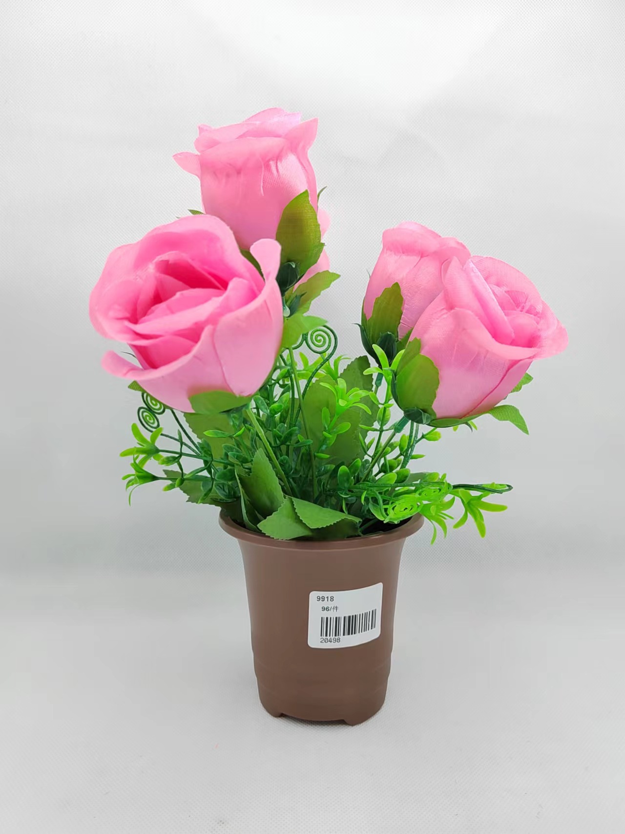 洪昇仿真工艺家具摆设玫瑰花 仿真玫瑰花盆花一体售卖 家居装饰