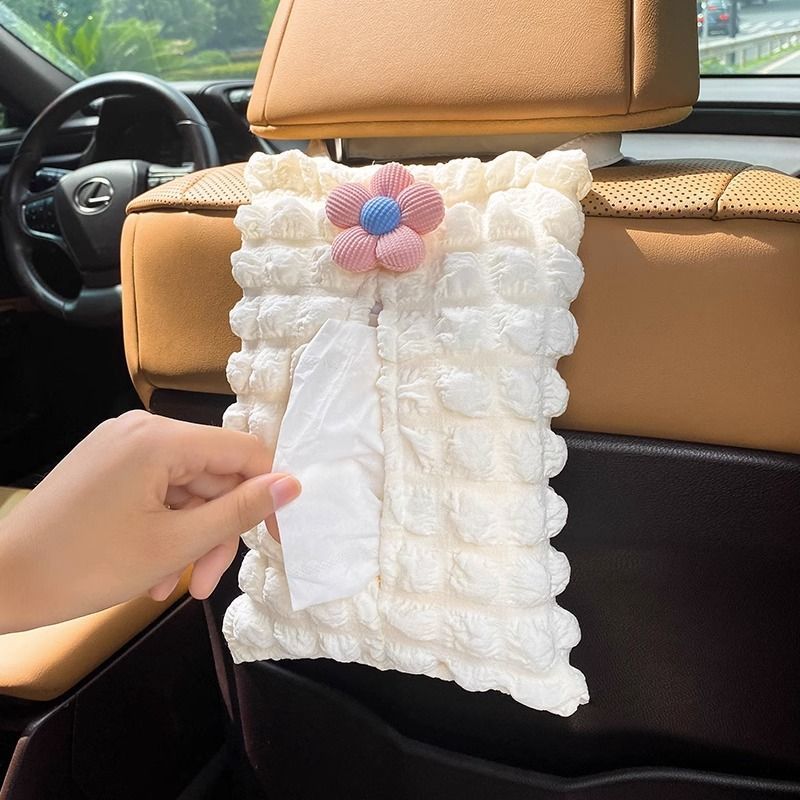 Car tissue box Tissue bag hanging creative cute car paper box car storage interior decoration supplies complete Application Scenario