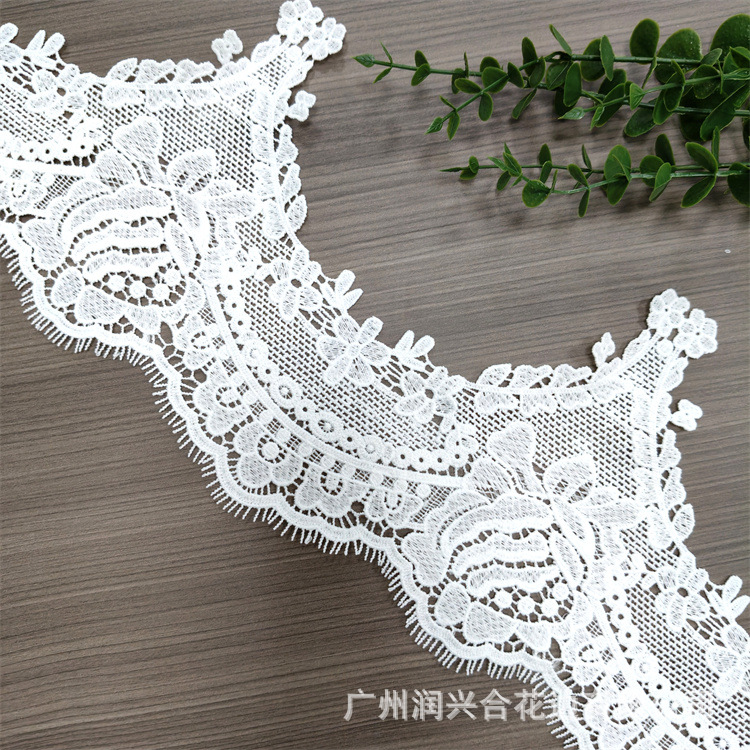 花边/手工材料蕾丝花边/玻璃纱刺绣花边/褶皱雪纱带/珍珠花边产品图