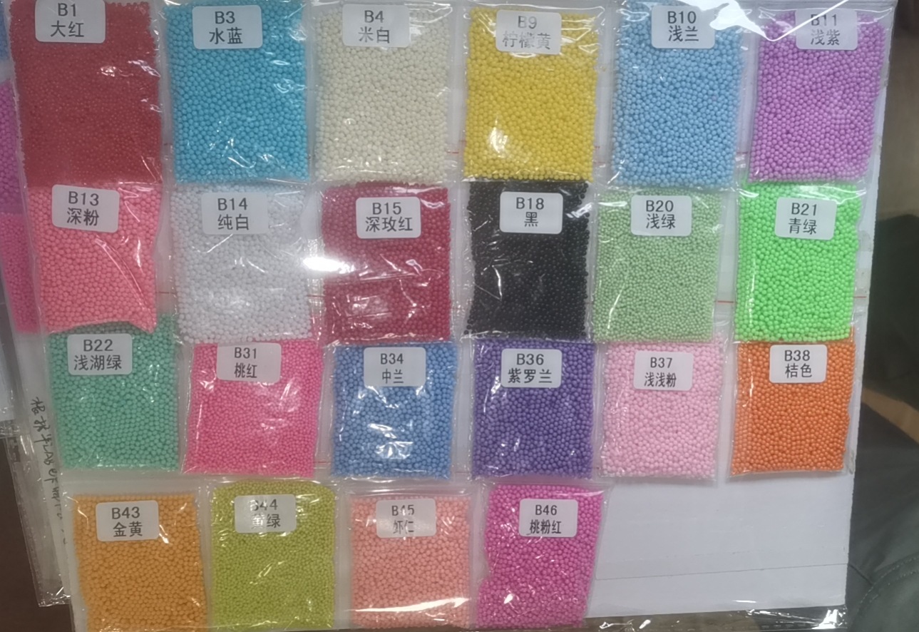 The manufacturer sells candy bead-shaped small acrylic beads, round beads without holes, and benzene-transparent solid color beads as DIY jewelry accessories details Picture