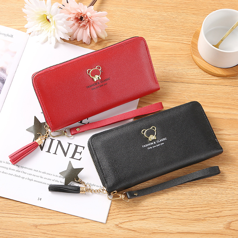2022 nueva billetera mujer largo estilo coreano versión de moda portátil con la mano cero bolso con cremallera multifunción mujer teléfono bolso details Picture