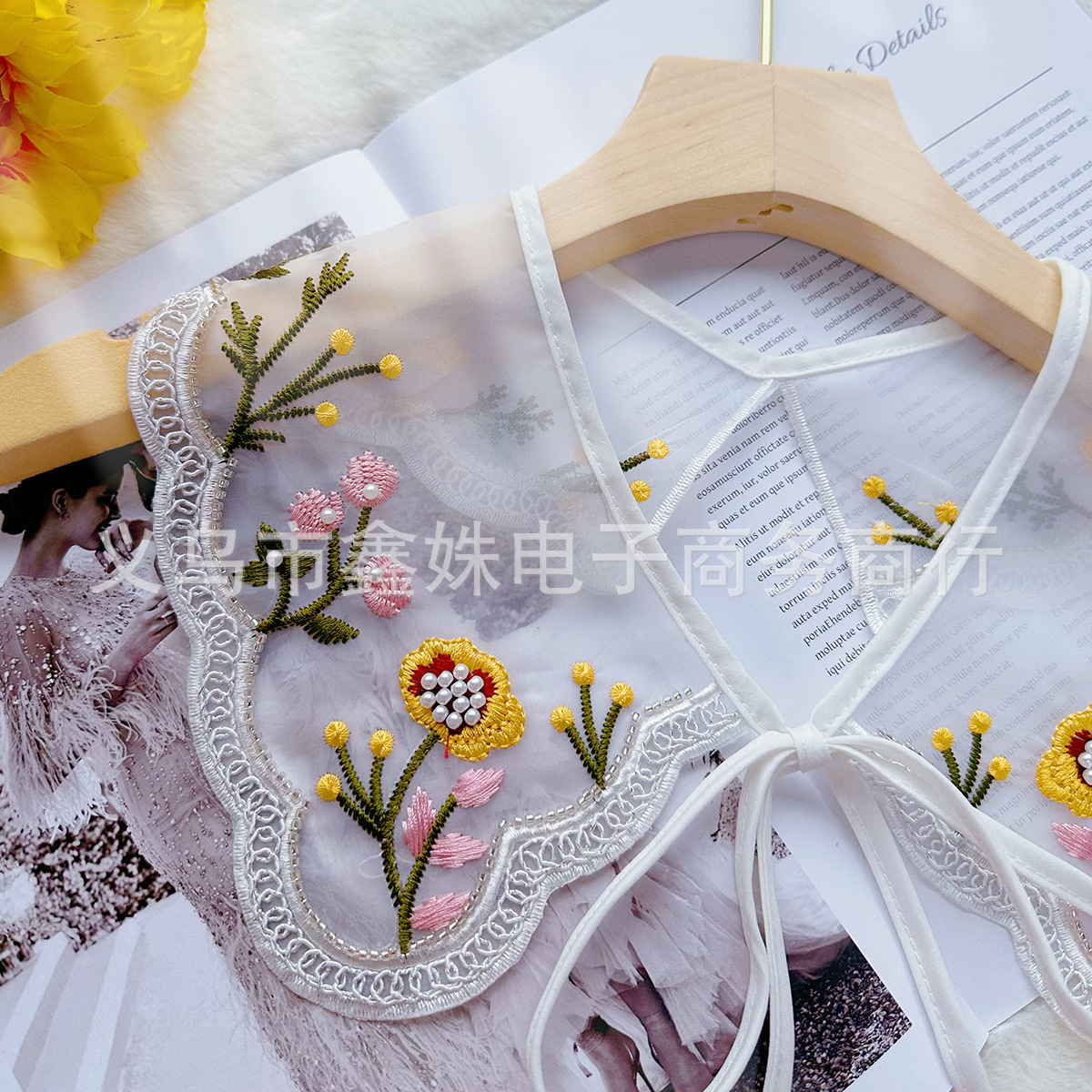 Embroidery, lace, women's clothing, versatile collars, accessories and accessories Specification image