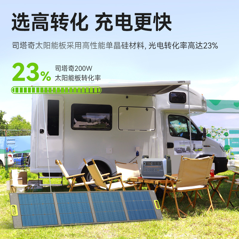 200W solar photovoltaic charging board portable monocrystalline silicon charging board Application Scenario