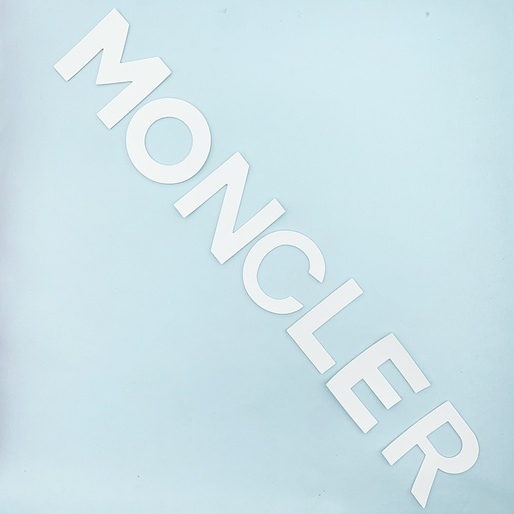羽绒服英文字母皮革补丁贴 MON字母皮标 CLER皮牌 手缝皮革辅料