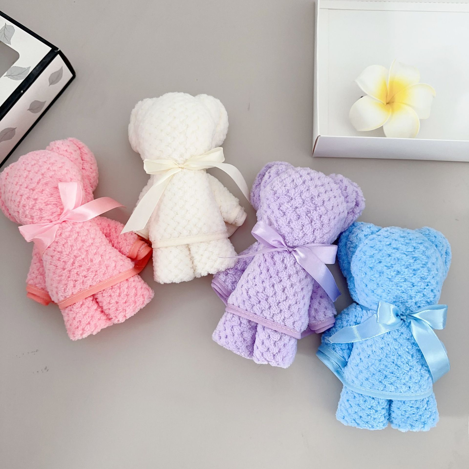 Wholesale bear towels, kindergarten wedding gifts, advertising gifts, return gifts, ground promotion, opening event souvenir towels details Picture