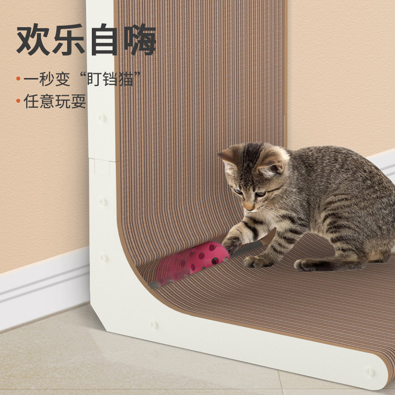 Pet cat scratch board, standing cat paw board, cat sofa chair, wear-resistant corrugated paper cat bed, cat climbing frame, cross-border cat toys Application Scenario