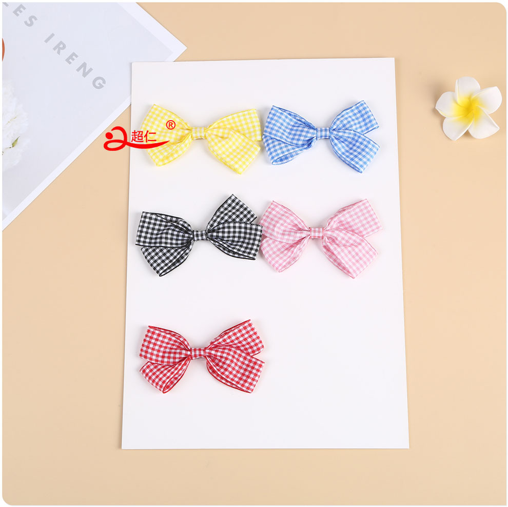 Hand-Made Bows Japan And South Korea Hair Accessories Gift Clothing Accessories New Retro Plaid Small Fresh Bows Can Be Produced