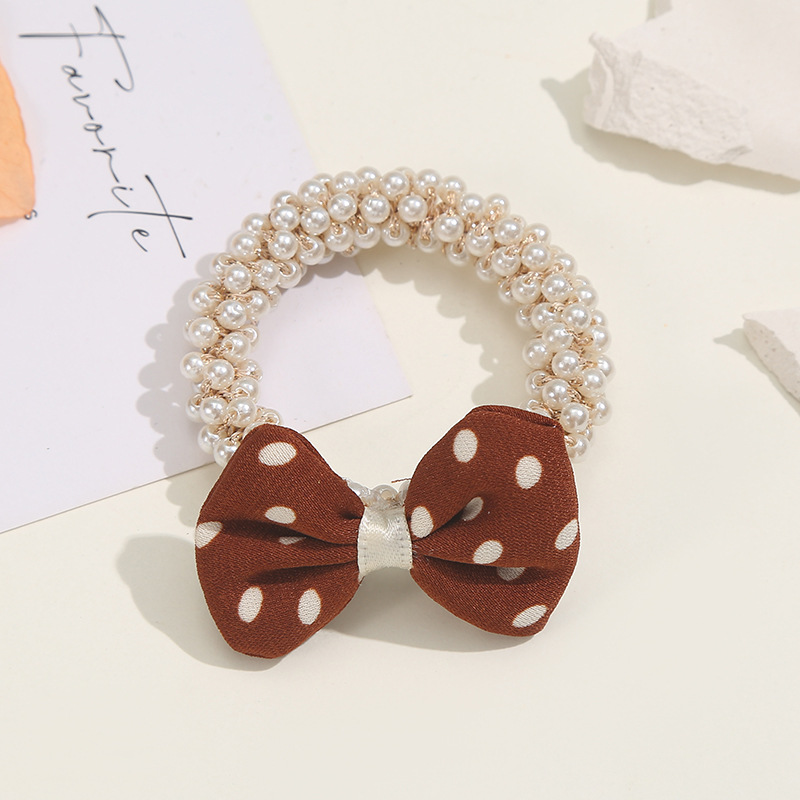 Dongdaemun hair accessories, headwear, bow ties, pearl cartoon bear hair bands, bun hairstyles, leather bands and hair strings from South Korea Specification image