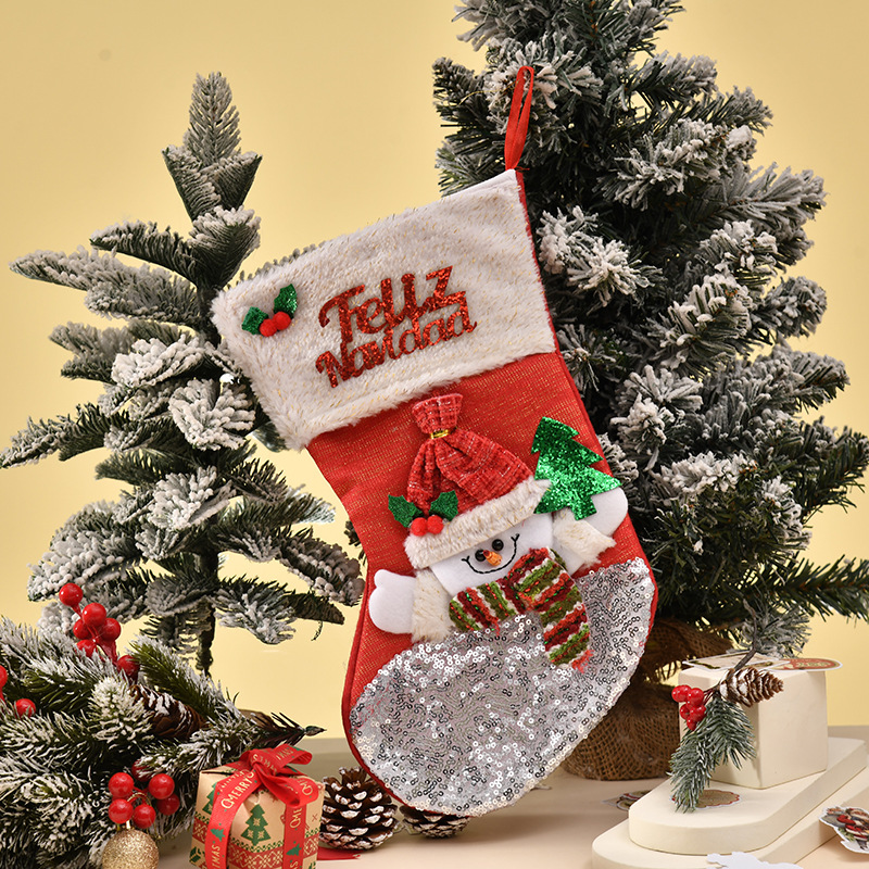 Christmas Stocking Gift Bag Christmas Holiday Decorations Christmas Stocking Christmas Candy Bag Gift Bag Christmas Tree Ornaments details Picture