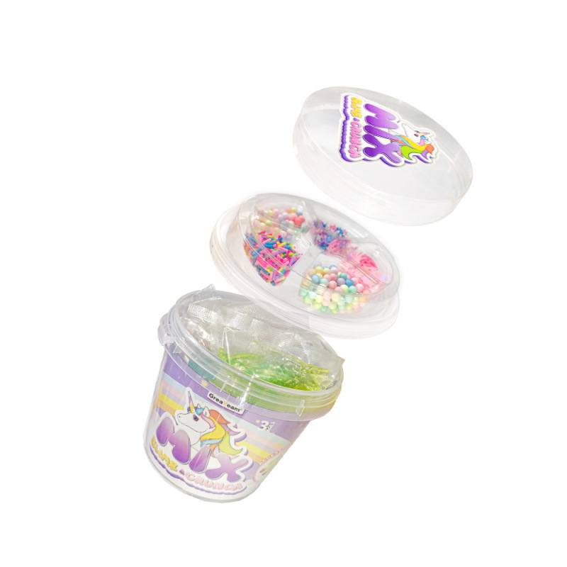 创意新品独角/玩具/水晶泥玩具白底实物图