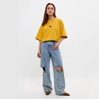 2024 Amazon Women's short-sleeved letter-printed T-shirt Summer New casual pullovers round-neck short tops Specification image