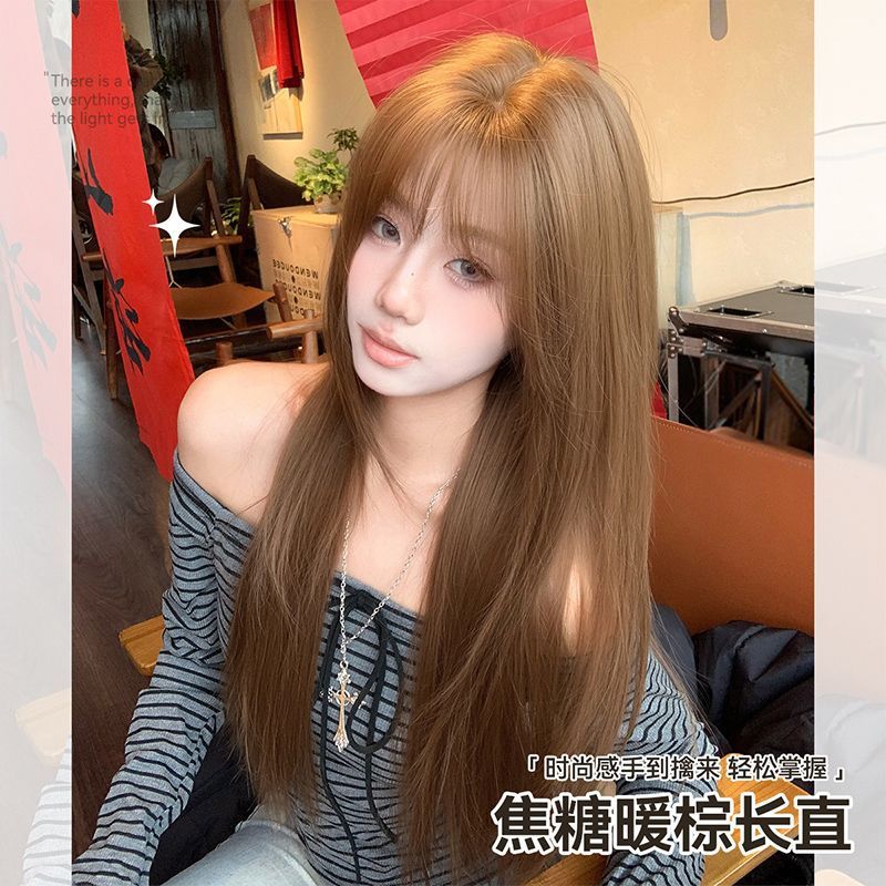 【 Old-fashioned Sweetheart 】 Long straight hair for a youthful and elegant Lolita girl group style Full wig set pic 5