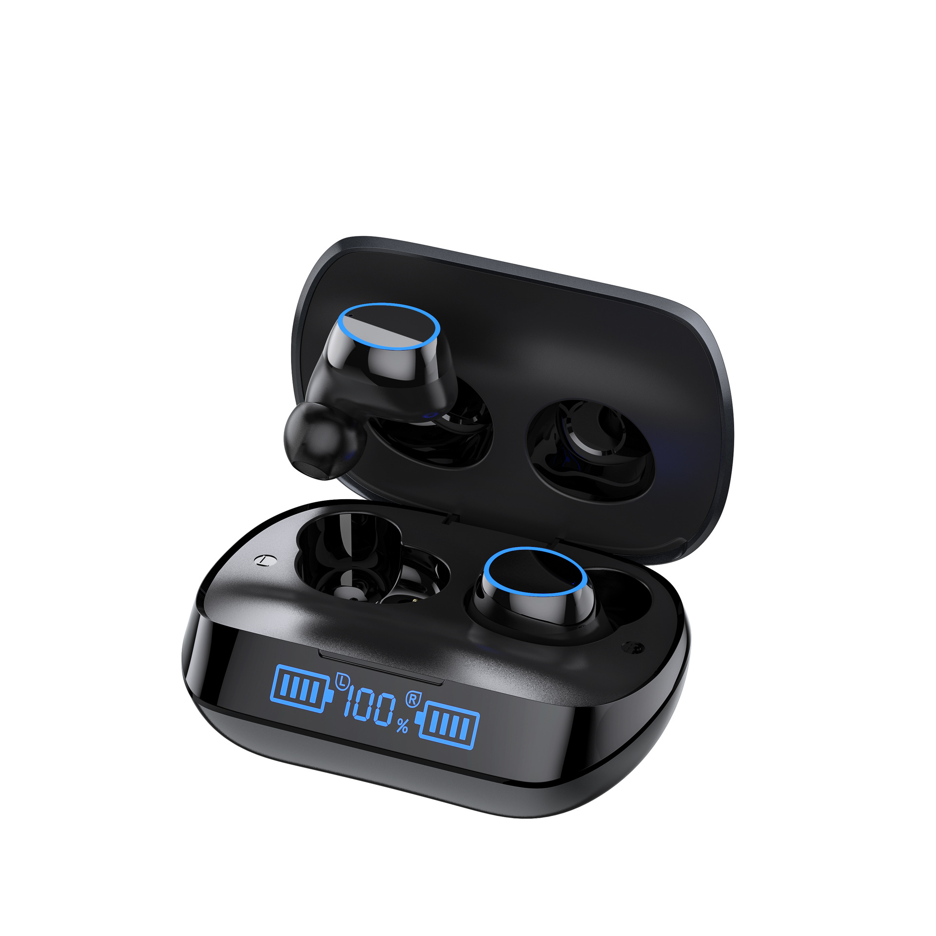 跨境新款TWS蓝牙耳机 数显触控防水立体声高音质降噪耳机