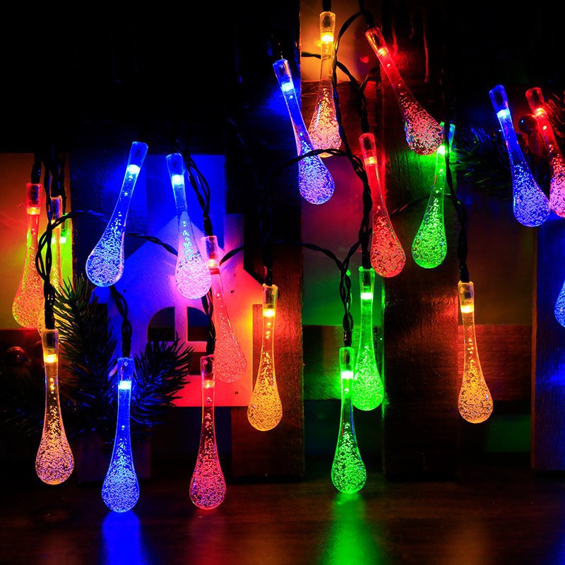 led new solar outdoor lights, household garden light strings, waterproof balcony garden led ambient light strips, hanging tree color lights Specification image