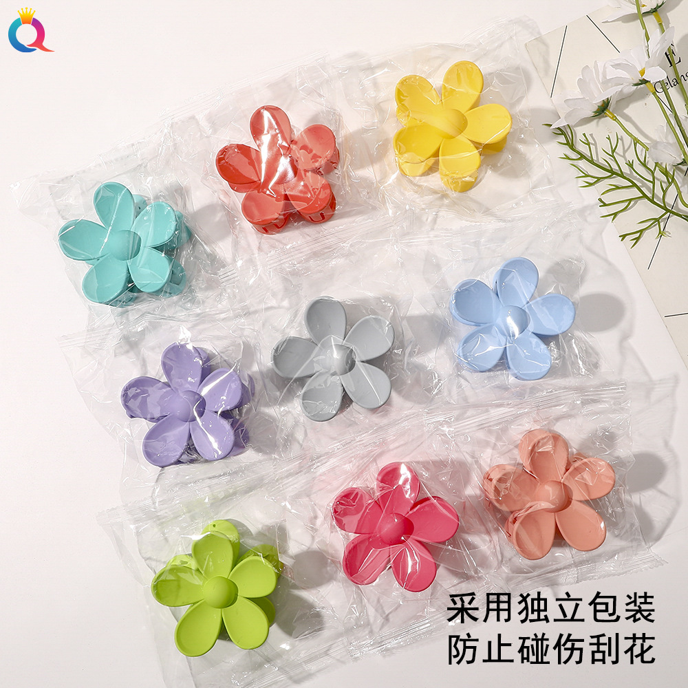 Strange Reading Spring And Summer Candy Color Hair Clip Sweet Flower Clip Hair Card Wholesale Fresh Hair Clip Hair Accessories details Picture