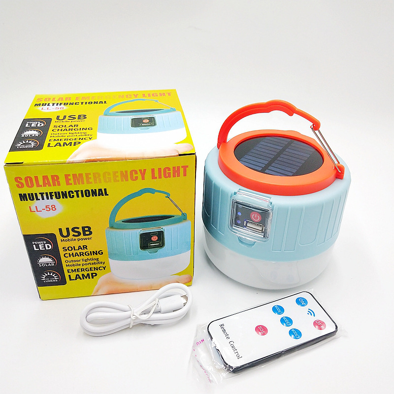 Solar-powered outdoor LED rechargeable bulbs, energy-saving lamps, camping power outage, street stall and night market lights, emergency lighting, high-intensity lamps Application Scenario
